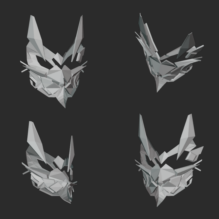 Low Poly Cat Mask