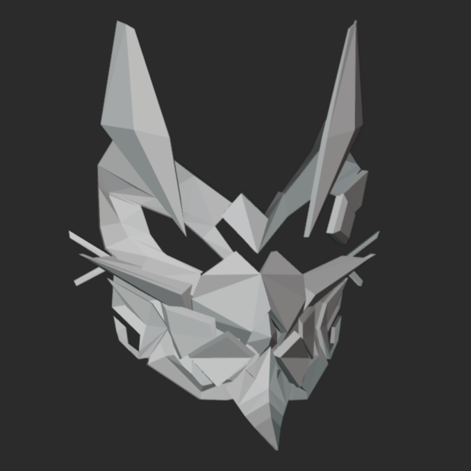 Low Poly Cat Mask