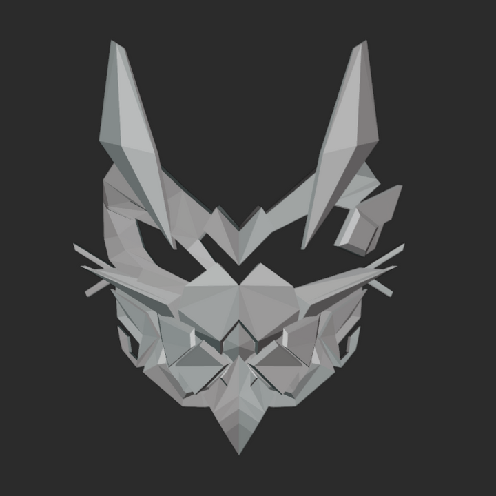 Low Poly Cat Mask