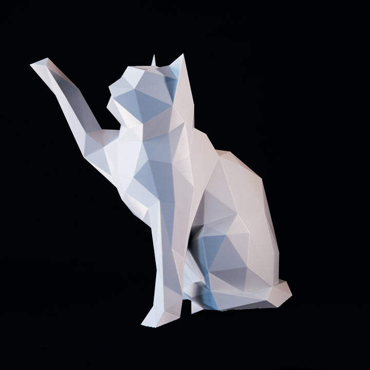 Polygonal Cat Sculpture