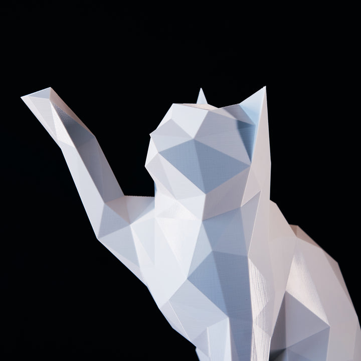 Polygonal Cat Sculpture