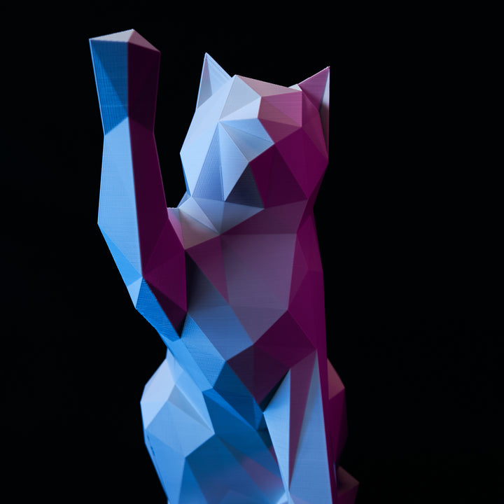 Polygonal Cat Sculpture