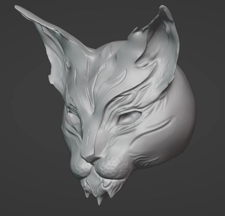 Ancient Cat Mask 3d Stl File | Ancient Cat Mask Digital File