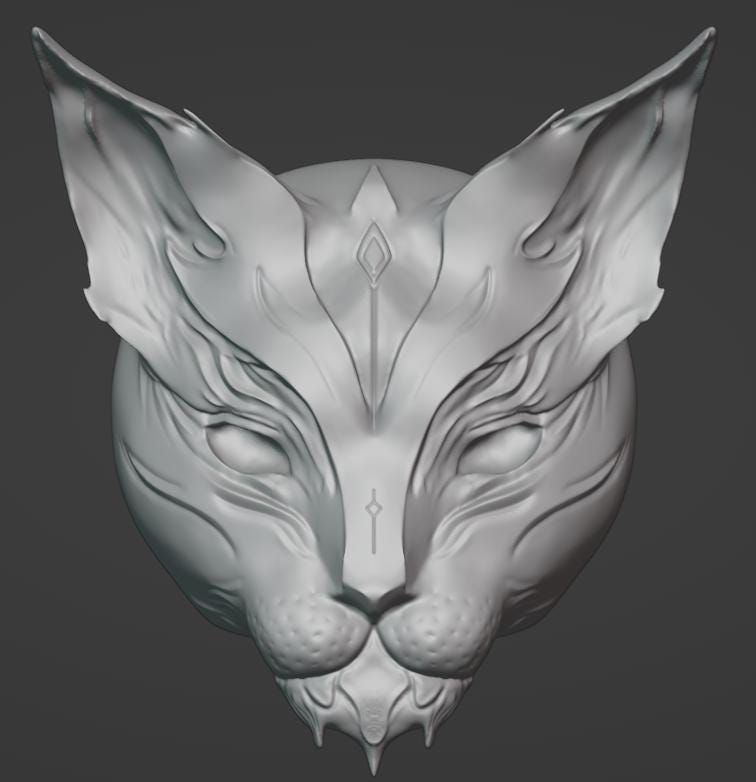 Ancient Cat Mask 3d Stl File | Ancient Cat Mask Digital File
