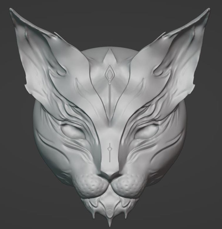 Ancient Cat Mask 3d Stl File | Ancient Cat Mask Digital File