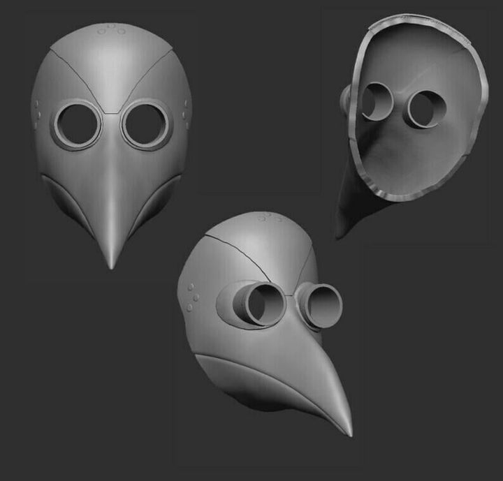Plauge Doctor Gas Mask 3d Stl File | Plauge Doctor Gas Mask Digital File