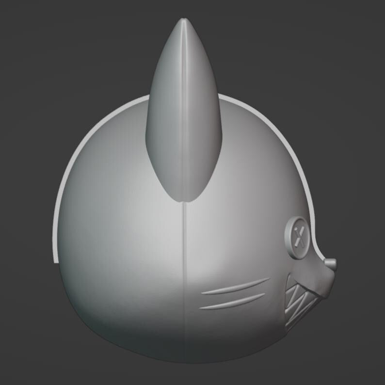 Mahou Shoujo ni Akogarete Cat Mask Stl File | Mahou Shoujo ni Akogarete Cat Mask Digital File