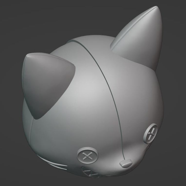 Mahou Shoujo ni Akogarete Cat Mask Stl File | Mahou Shoujo ni Akogarete Cat Mask Digital File