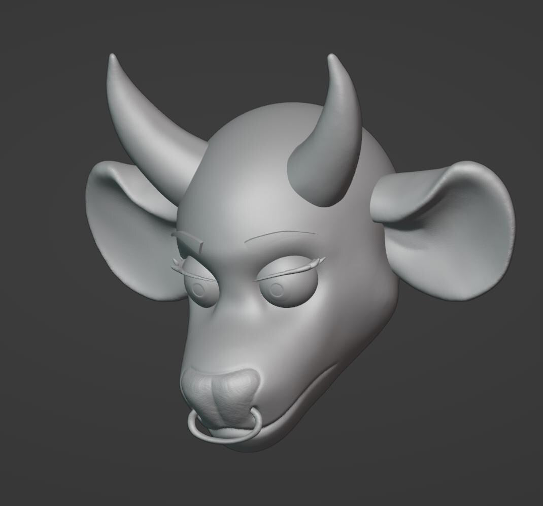 Cow Mask Stl File | Cow Mask Digital File