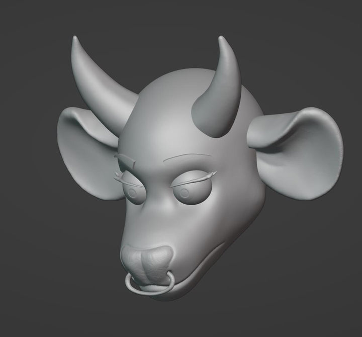 Cow Mask Stl File | Cow Mask Digital File