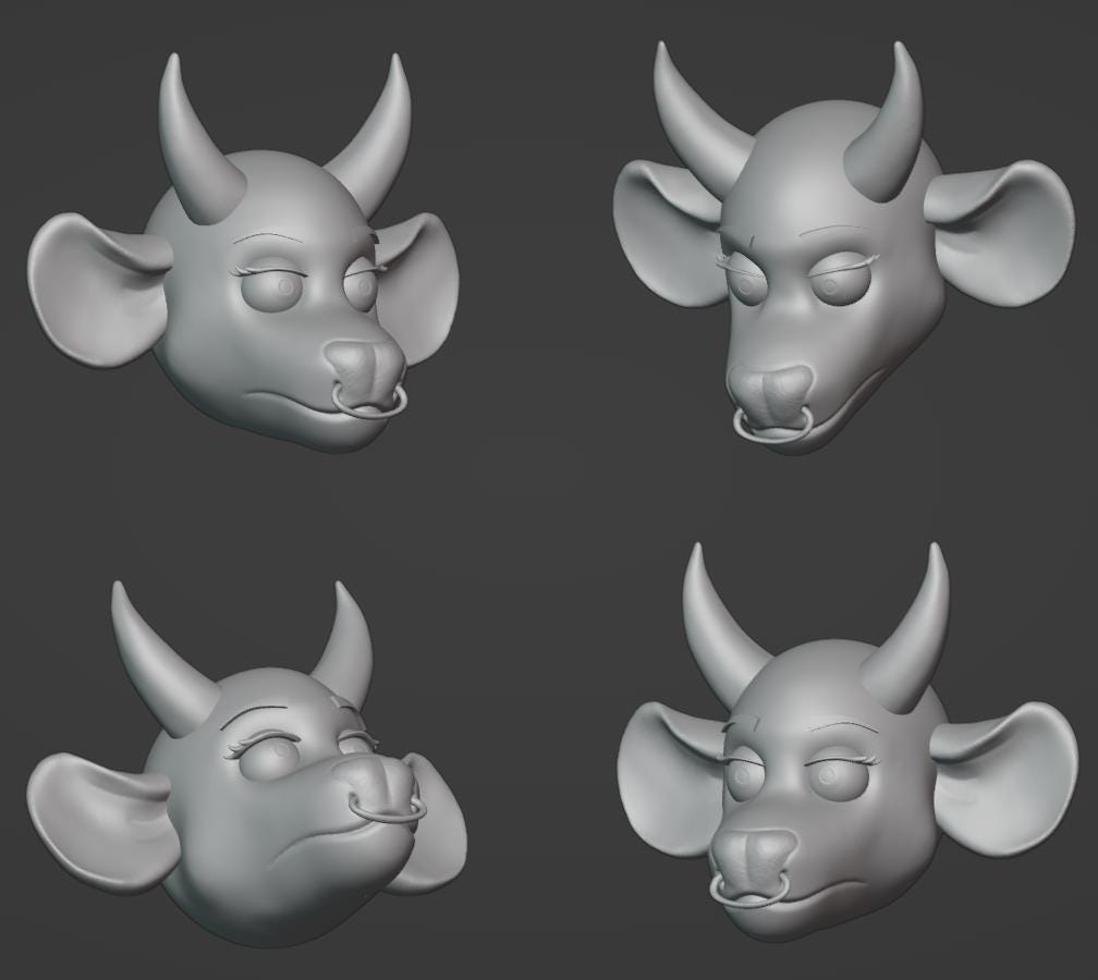 Cow Mask Stl File | Cow Mask Digital File