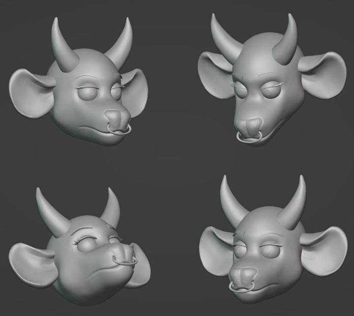 Cow Mask Stl File | Cow Mask Digital File