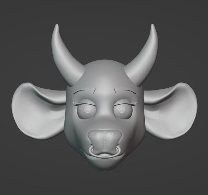Cow Mask Stl File | Cow Mask Digital File