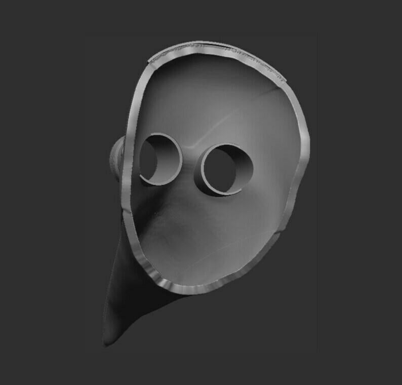 Plauge Doctor Gas Mask 3d Stl File | Plauge Doctor Gas Mask Digital File