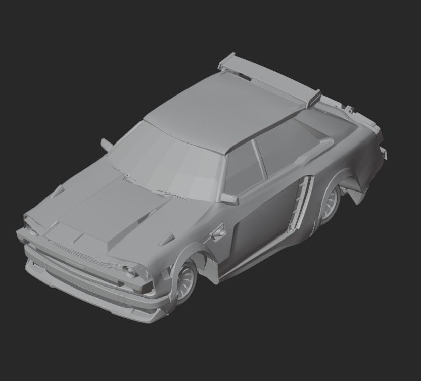 1987 Subaru Gl Hatchback 3d Stl File | 1987 Subaru Gl Hatchback Digital File