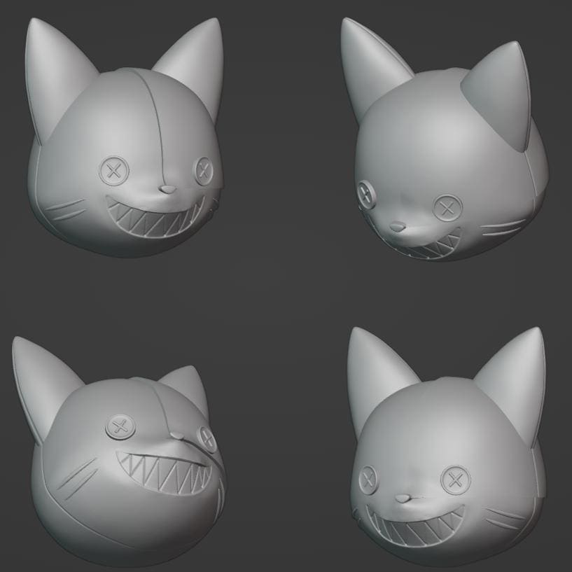 Mahou Shoujo ni Akogarete Cat Mask Stl File | Mahou Shoujo ni Akogarete Cat Mask Digital File