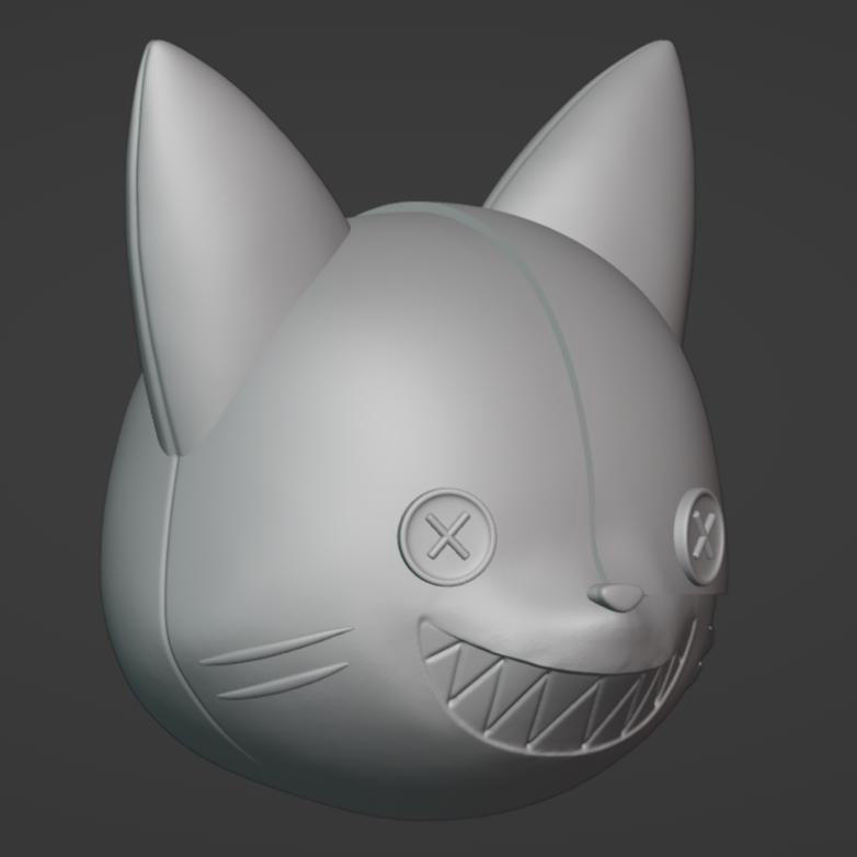 Mahou Shoujo ni Akogarete Cat Mask Stl File | Mahou Shoujo ni Akogarete Cat Mask Digital File