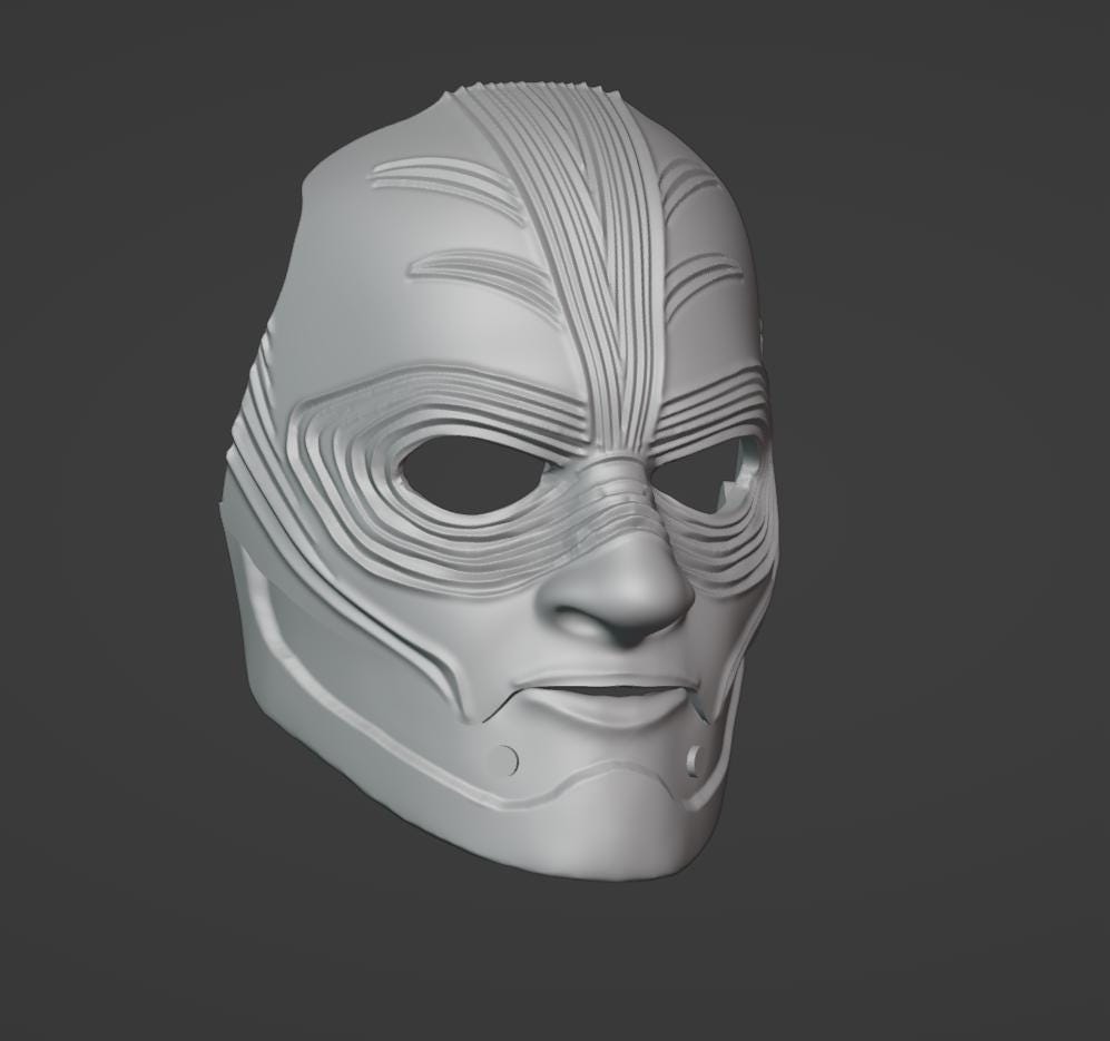 Bary Wyatt Wwc Mask Stl File | Bary Wyatt Wwc Mask Digital File