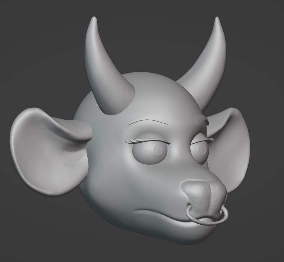 Cow Mask Stl File | Cow Mask Digital File