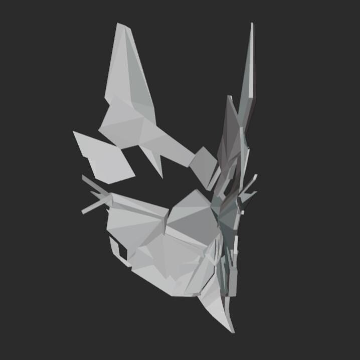 Low Poly Cat Stl File | Low Poly Cat Mask Digital File
