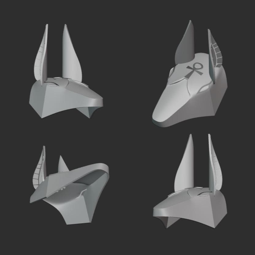 Anubis Mask/hat 3d Stl File | Anubis Mask/hat Digital File