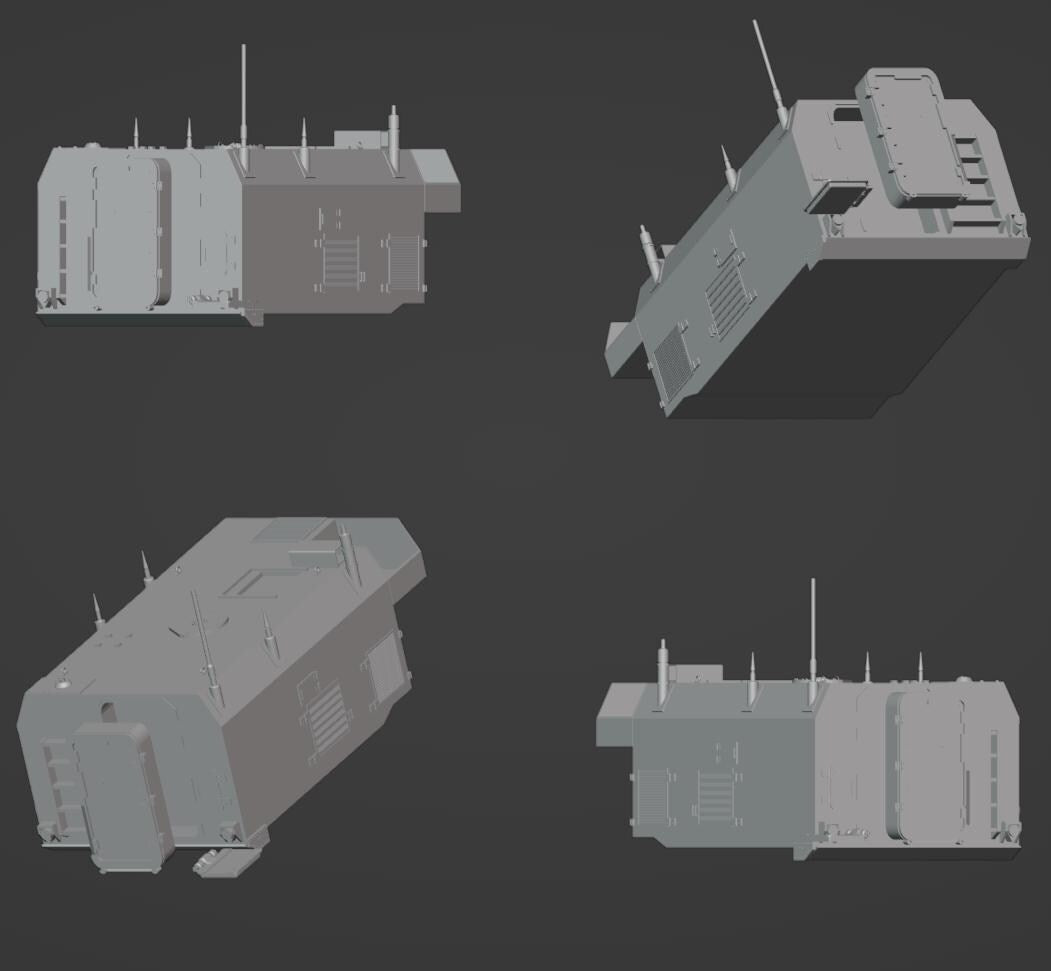 Back Of Military Vehicle 3d Stl File | Back Of Military Vehicle Digital File
