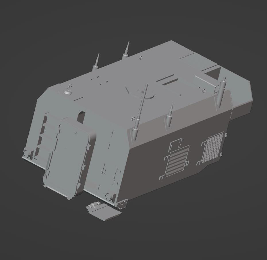 Back Of Military Vehicle 3d Stl File | Back Of Military Vehicle Digital File