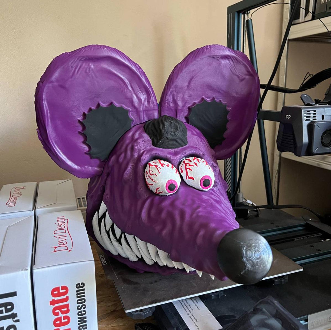 Fanmade Weird-ohs Rat Fink Inspired Mask - Cosplay