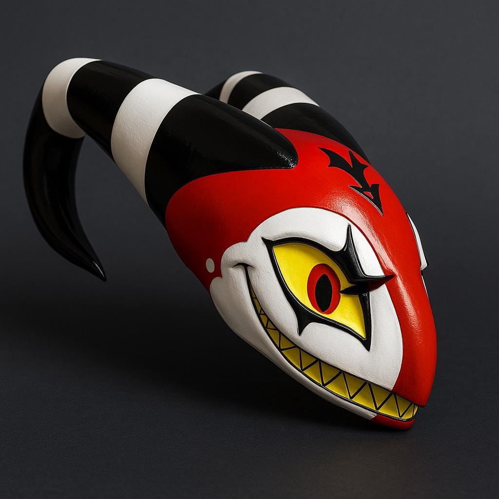 Blitzo Helluva Boss Inspired Mask/Helmet/Cosplay