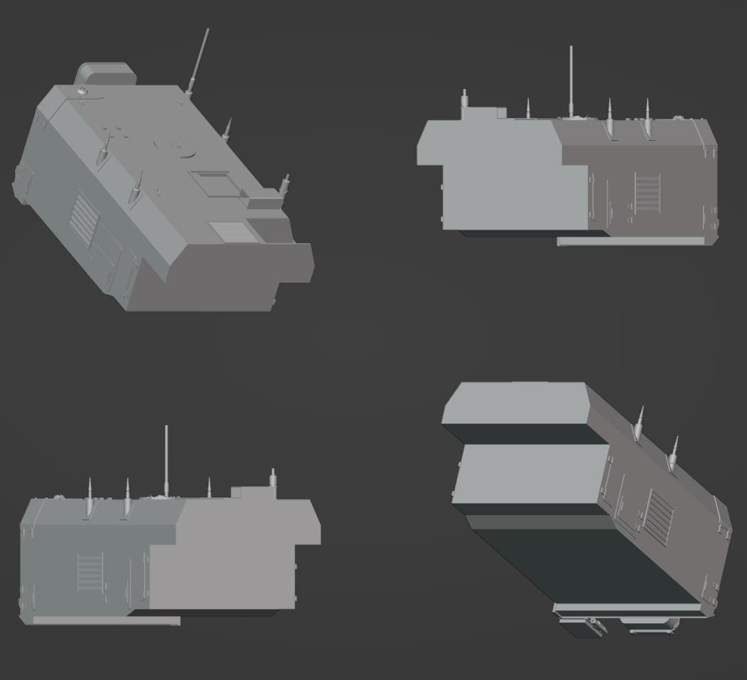 Back Of Military Vehicle 3d Stl File | Back Of Military Vehicle Digital File