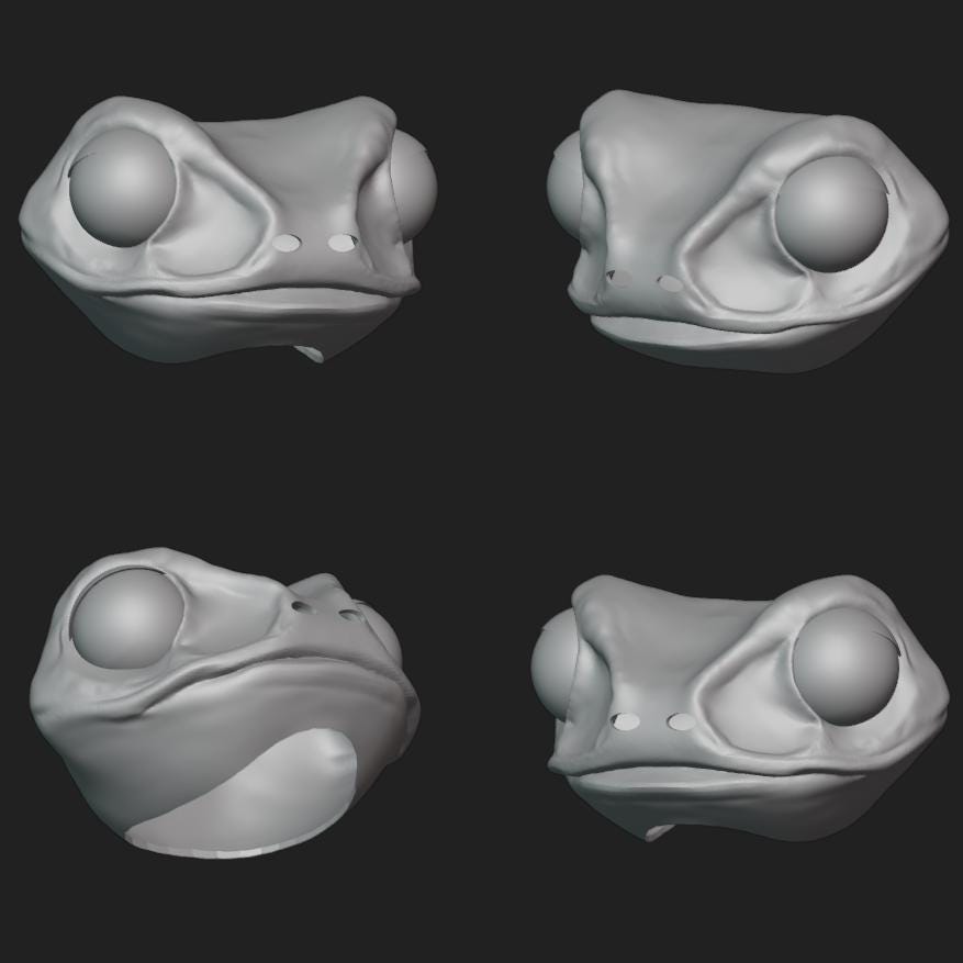 Frog Mask Stl File | Frog Mask Digital File