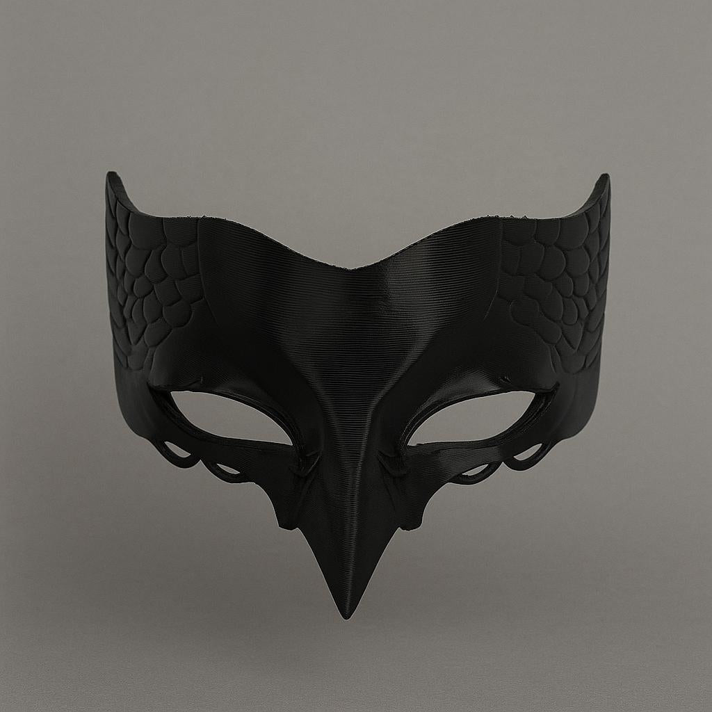 DIY Crow front Mask/Cosplay | Pick Any Color | Halloween Mask with Velcro Strap Included