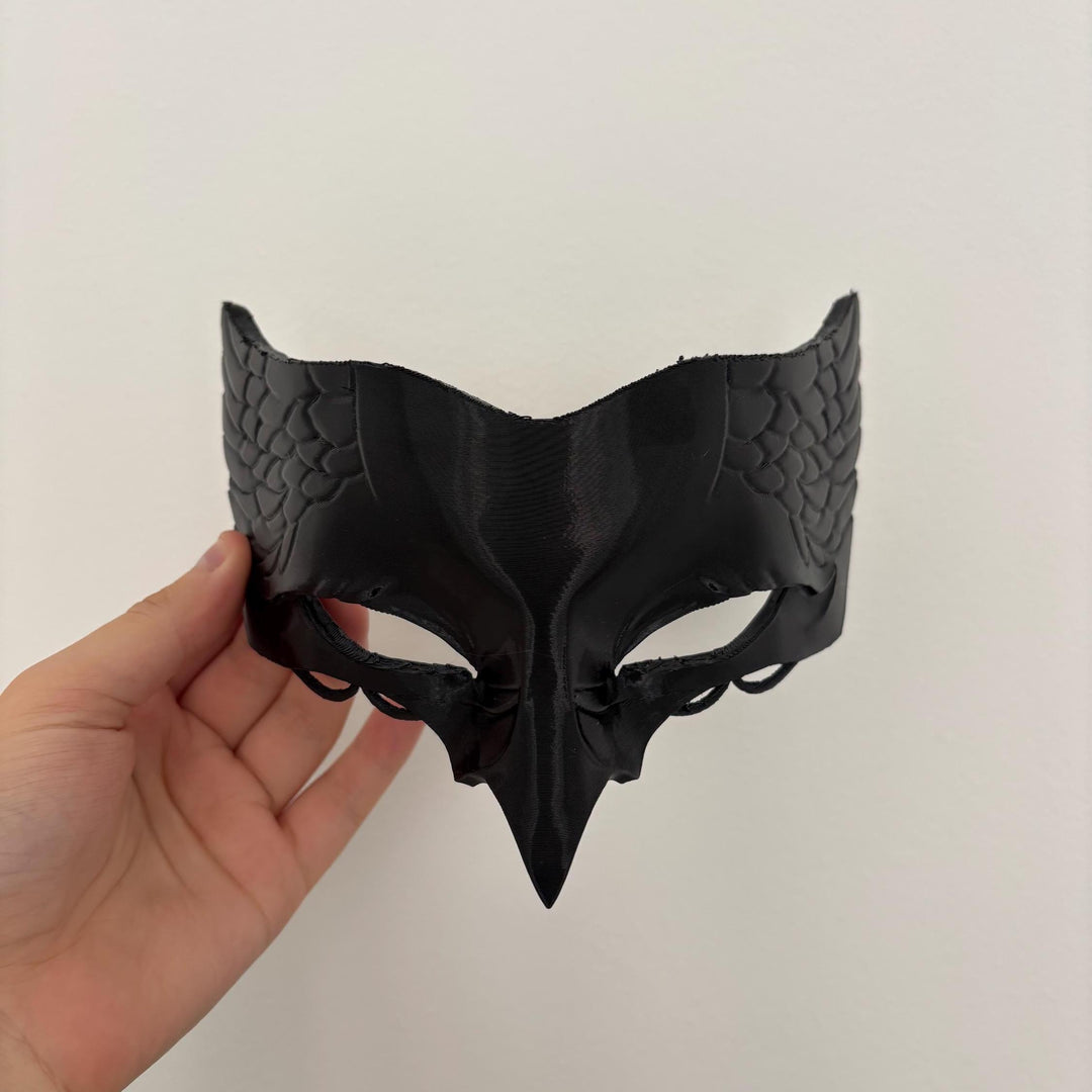 DIY Crow front Mask/Cosplay | Pick Any Color | Halloween Mask with Velcro Strap Included