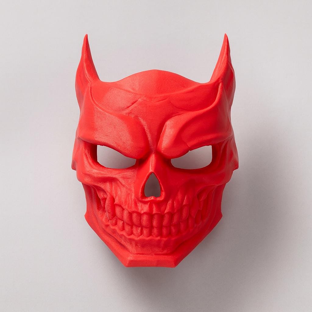 Demon Mask | Japanese Oni / Hannya Tradition Inspired Cosplay | Velcro Strap Included