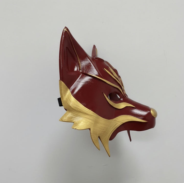 Chinese Fox Opara Mask | Perfect Gift for Cosplay &amp; Costume Fans | Adjustable Velcro Strap