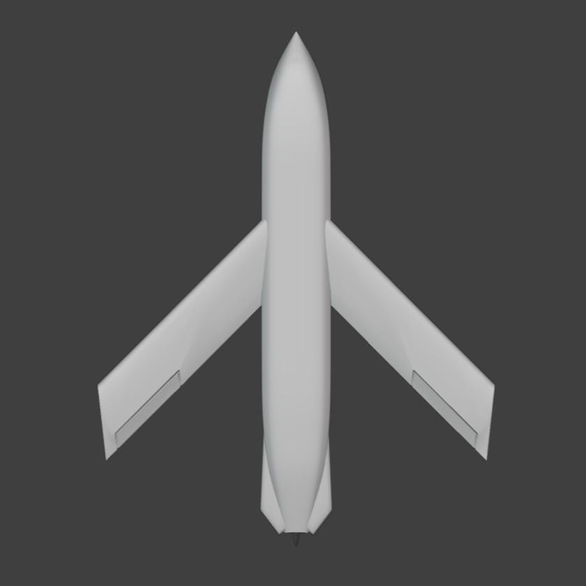 Lockheed AGM-158 Jassm Flying Stl File | Lockheed AGM-158 Jassm Flying Digital File