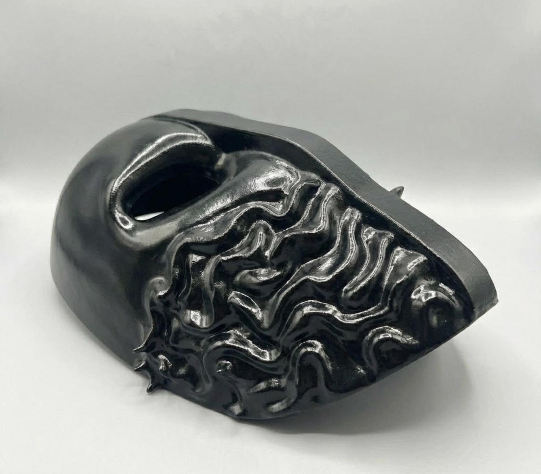 Futuristic Void Mask - Melting Data Texture Mask - Sci-Fi Helmet - Rave &amp; Festival Gear