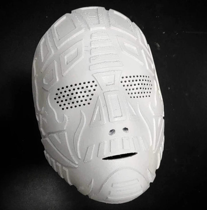 Cyberpunk Inspired Front Mask - Raw DIY Cosplay Prop - Sci-Fi Android Faceplate - Unpainted White PETG