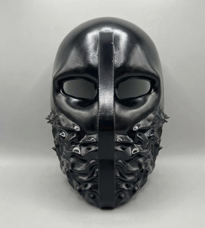 Futuristic Void Mask - Melting Data Texture Mask - Sci-Fi Helmet - Rave &amp; Festival Gear