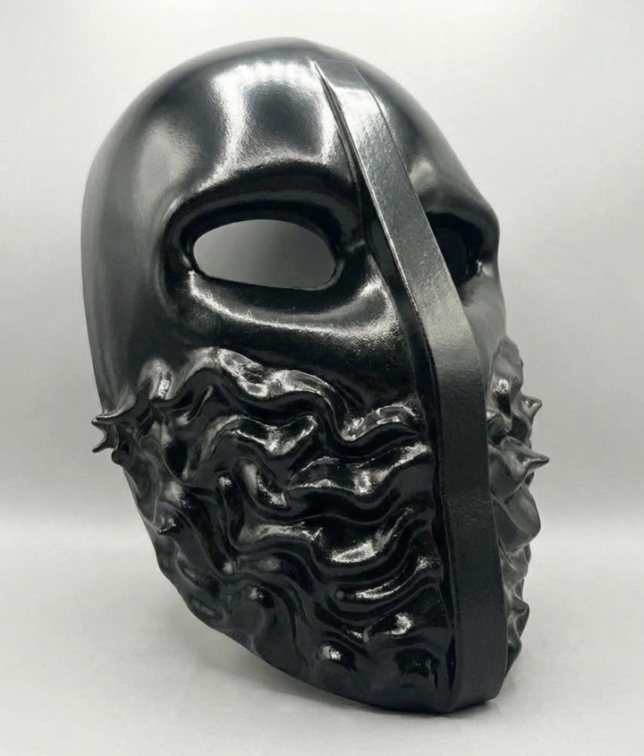 Futuristic Void Mask - Melting Data Texture Mask - Sci-Fi Helmet - Rave &amp; Festival Gear
