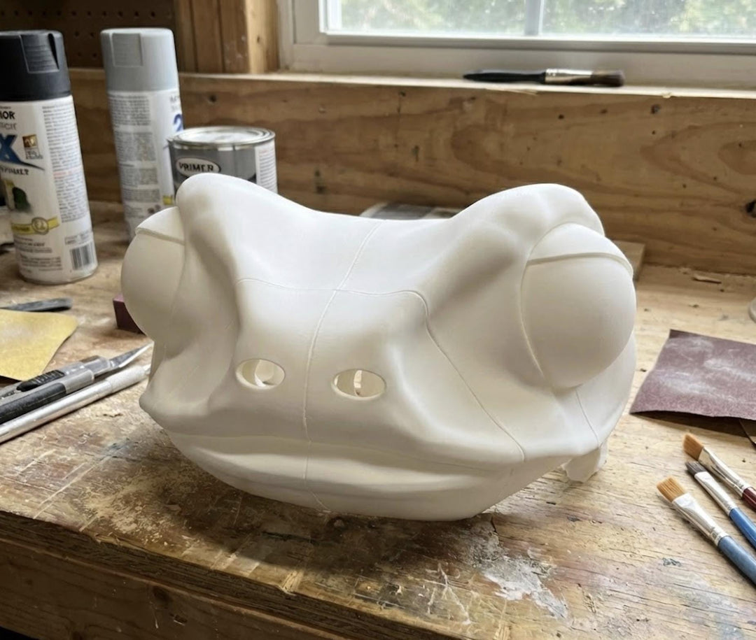 Frog Mask - Fully Painted or Single Color