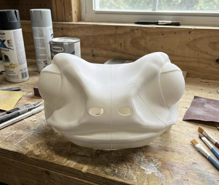 Frog Mask - Fully Painted or Single Color
