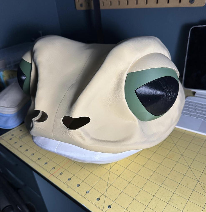 Frog Mask - Fully Painted or Single Color