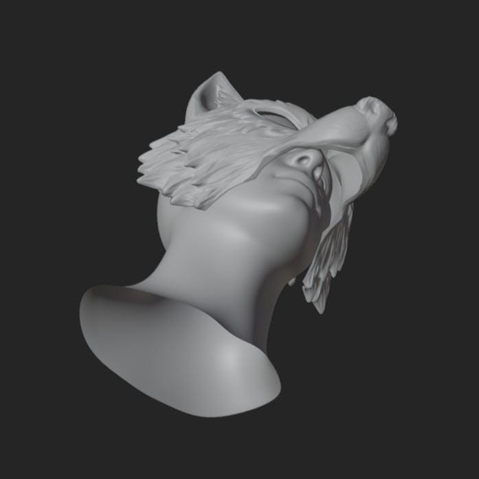 Wolf Front Mask