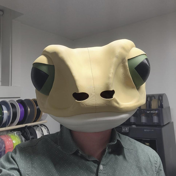 Frog Mask - Fully Painted or Single Color