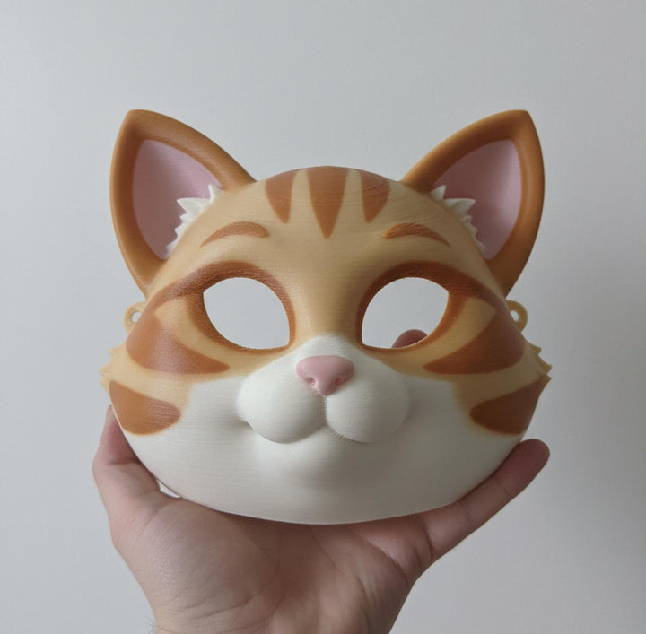 Orange Cat Mask / Cosplay | Velcro Strap Included