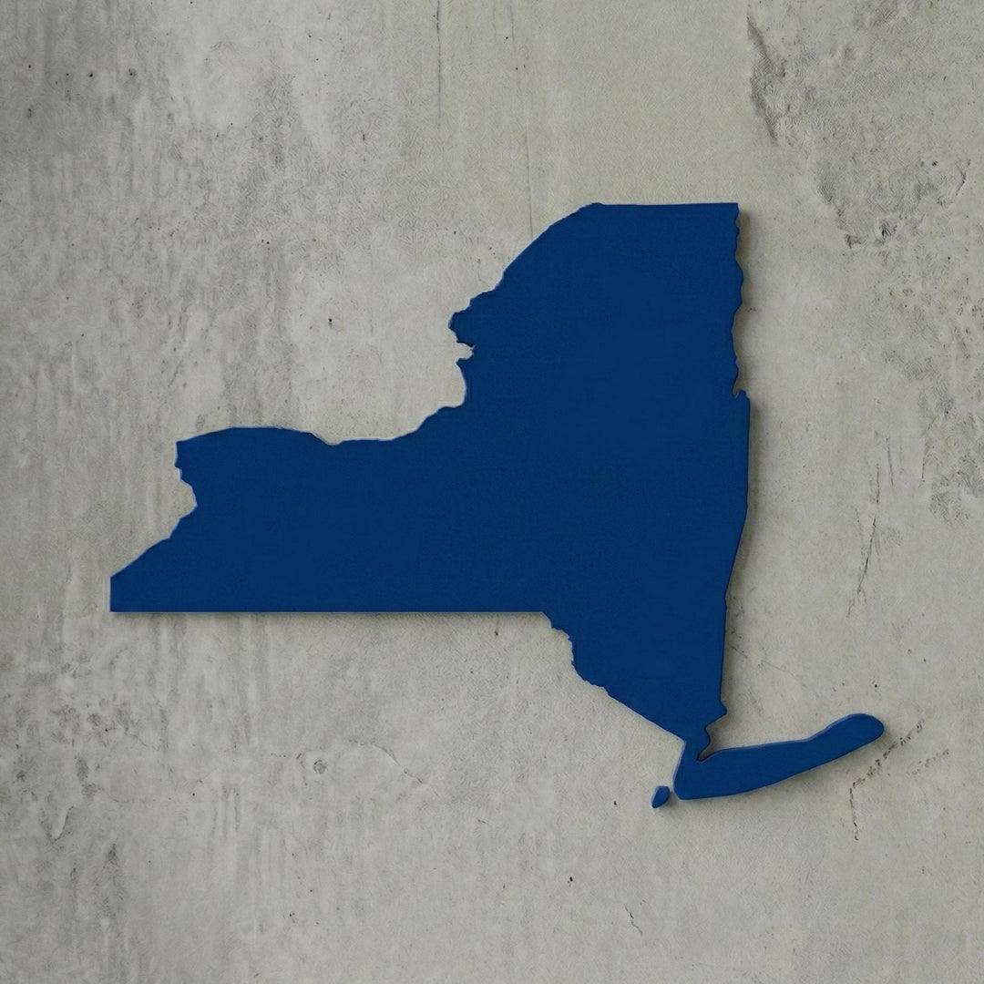 New York Map Wall Art  Modern Map of NY State  Minimalist New York Travel Gift  New York State Map Sign