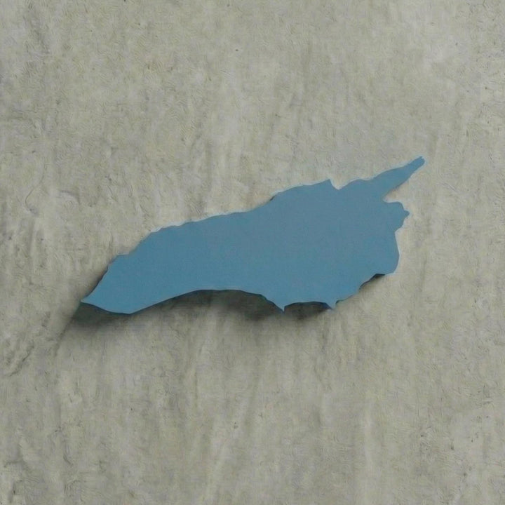 3D Printed Lake Ontario Map  Great Lakes Wall Sign  Modern 2D Silhouette of Lake Ontario  Minimalist Lake House Gift  Large Lake Decor