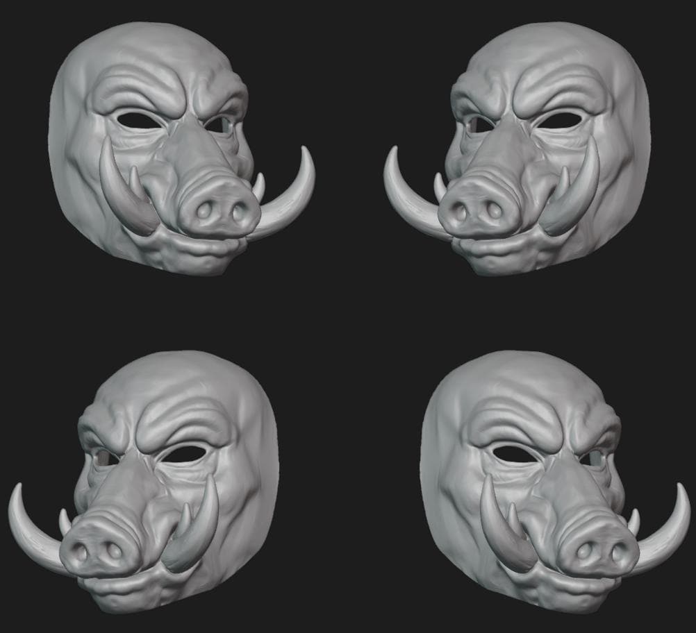 Boar Mask Stl File | Boar Mask Digital File