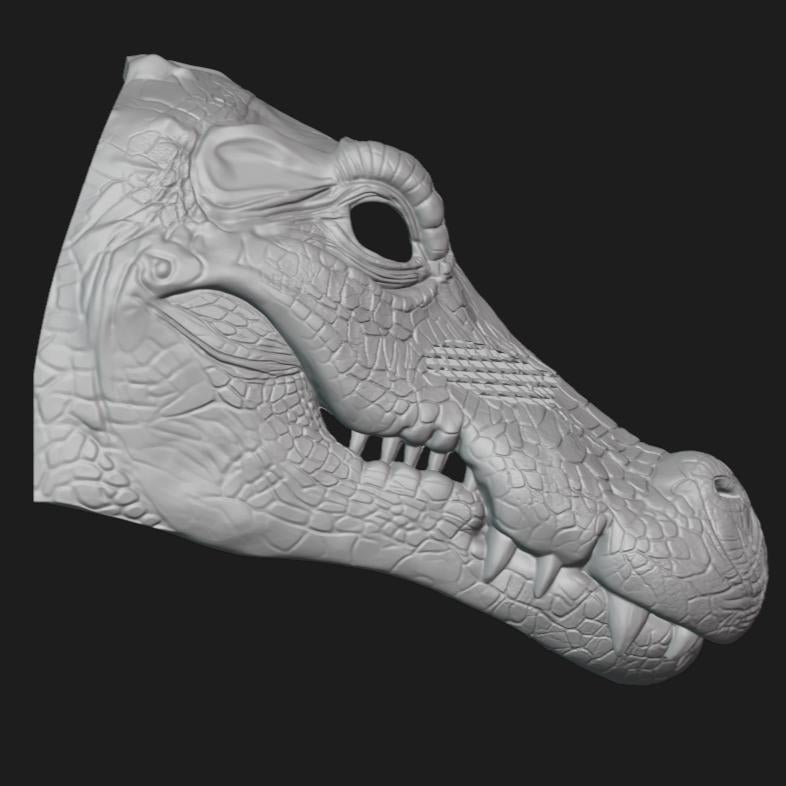 Crocodile Mask Stl File | Crocodile Mask Digital File